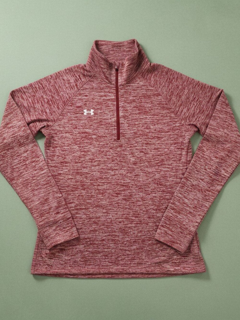 Under Armour Tech 1/2 Zip Pullover Medium Red Heather